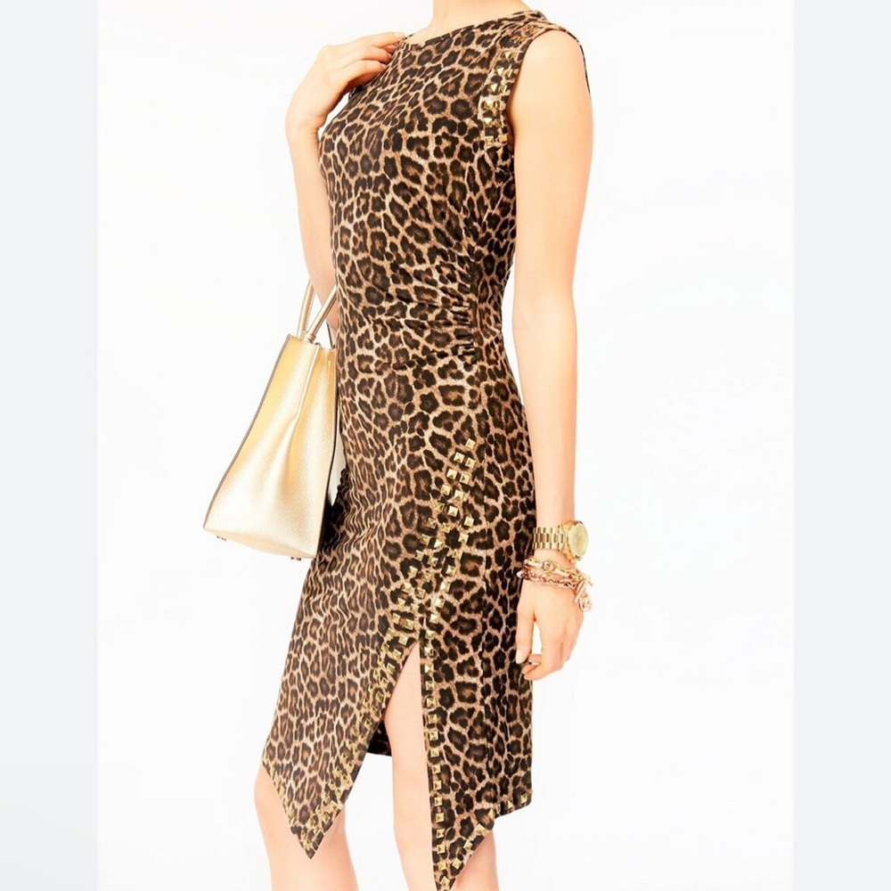 Michael Kors Med P EUC leopard dress